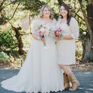 White mid length dress